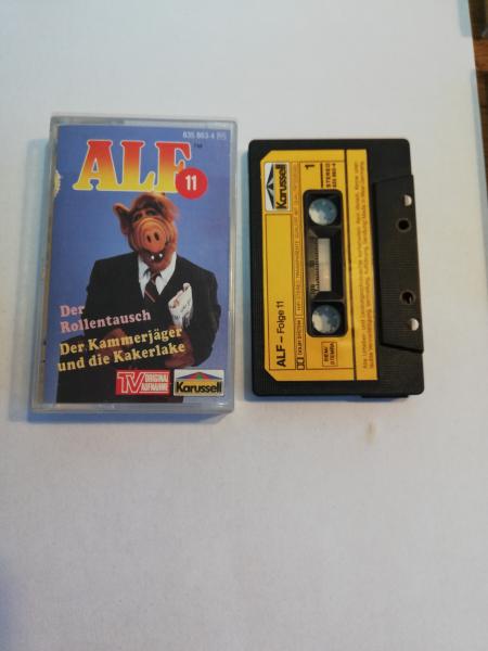 Alf Folge 11 Der Rollentausch/ Der Kammerjäger und die Kakerlake Schwarz mit Gelben Aufkleber 835 863-4 Karussell(Innencover beschrieben)
